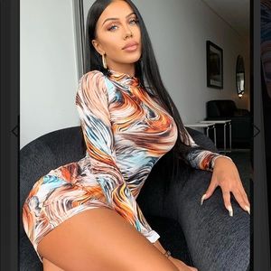 Stormy Weather Mini Dress - Multi